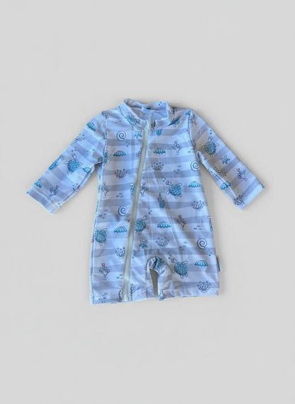 ☀️ Infant/Baby Full-Zip Long Sleeve Sunsuit