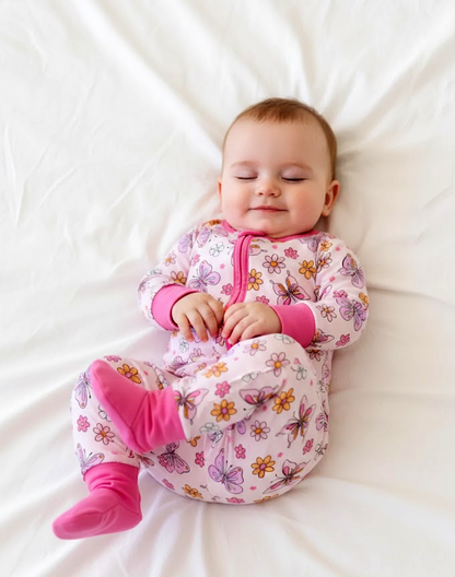 🦋 Butterflies & Blooms 🌸Bamboo Rompers